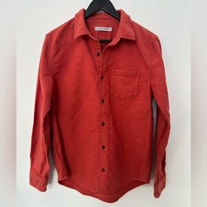 Outerknown Blanket Shirt Organic Cotton Twill | Mineral Red | Size Small